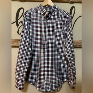 Vineyard Vines Button Up Shirt Mens Size M Purple Long Sleeve 100% Cotton